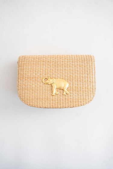 Ivy Straw Clutch - Gold Charm - Lisi Lerch
