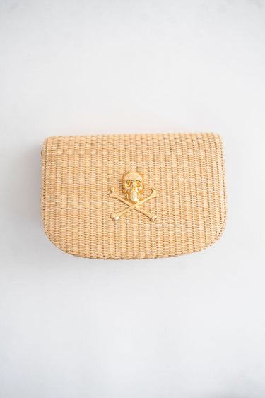 Ivy Straw Clutch - Gold Charm - Lisi Lerch