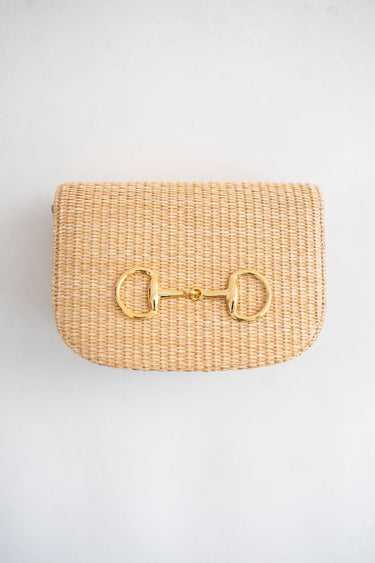 Ivy Straw Clutch - Gold Charm - Lisi Lerch