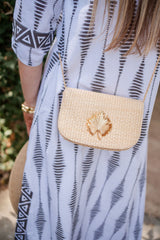 Ivy Straw Clutch - Gold Charm - Lisi Lerch