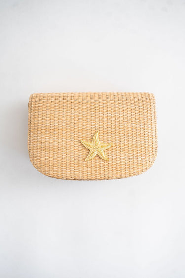 Ivy Straw Clutch - Gold Charm - Lisi Lerch