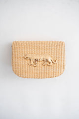 Ivy Straw Clutch - Gold Charm - Lisi Lerch