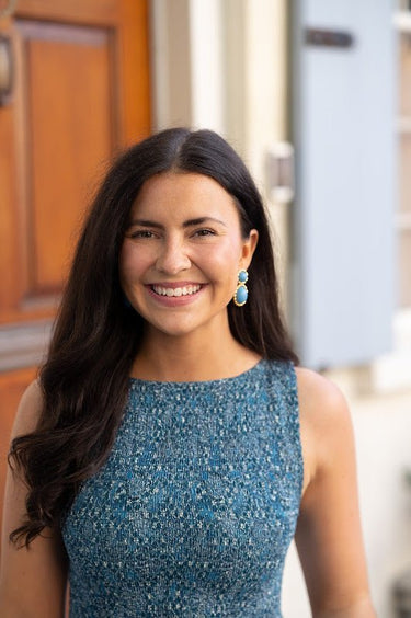 Jackie Earring in Turquoise & 18k Gold Plated - Belle of the Ball Collection - Lisi Lerch