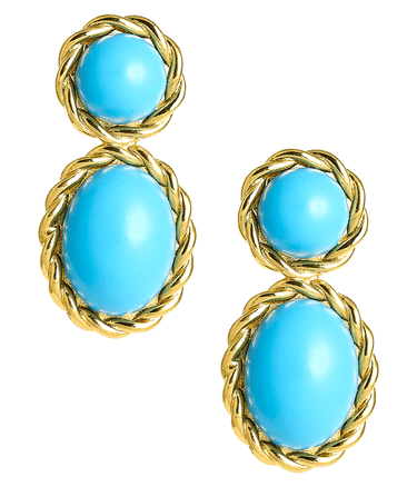 Jackie Earring in Turquoise & 18k Gold Plated - Belle of the Ball Collection - Lisi Lerch