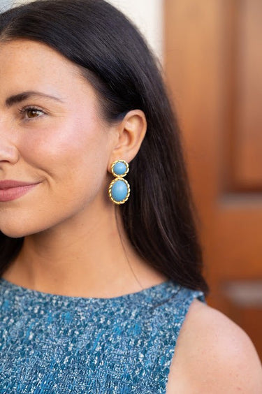 Jackie Earring in Turquoise & 18k Gold Plated - Belle of the Ball Collection - Lisi Lerch