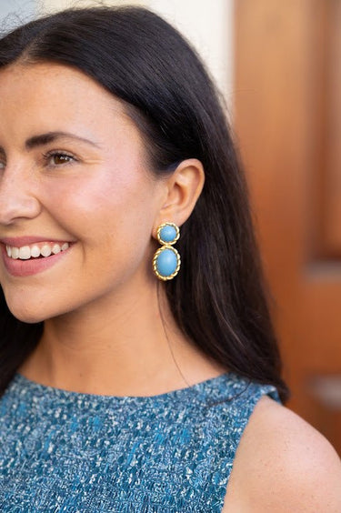 Jackie Earring in Turquoise & 18k Gold Plated - Belle of the Ball Collection - Lisi Lerch