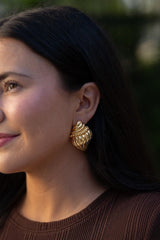 James Conch Shell Earring - 18k Plated Gold - Belle of the Ball Collection - Lisi Lerch