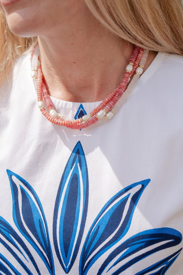 Jenny - Quartz Beaded Necklace with freshwater Pearl - Lisi Lerch