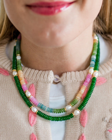 Jenny - Quartz Beaded Necklace with freshwater Pearl - Lisi Lerch