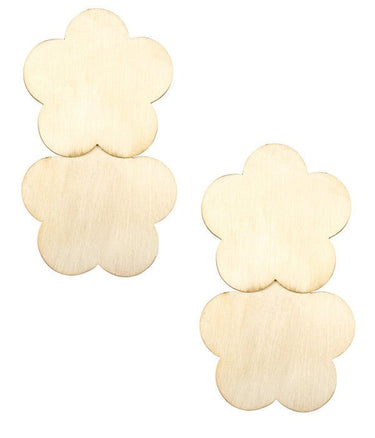 Josie Brushed Floral Earrings - 18k Gold Plated - Lisi Lerch