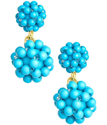 Kate Cluster Earring - Turquoise - Belle of the Ball Collection - Lisi Lerch