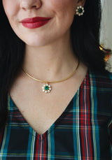 Kelly - Emerald Collar Necklace - 18k Gold Plated - Belle of the Ball Collection - earring - Lisi Lerch