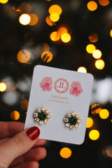 Kelly - Emerald Stud Earrings - 18k Gold Plated - Belle of the Ball Collection - earring - Lisi Lerch