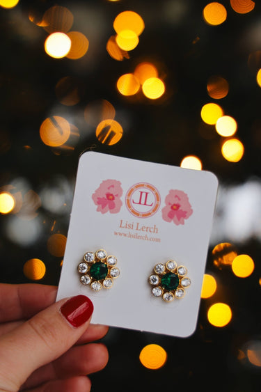 Kelly - Emerald Stud Earrings - 18k Gold Plated - Belle of the Ball Collection - earring - Lisi Lerch