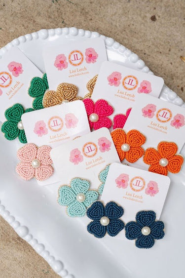 Kerry Beaded Clover Stud Earring - Lisi Lerch