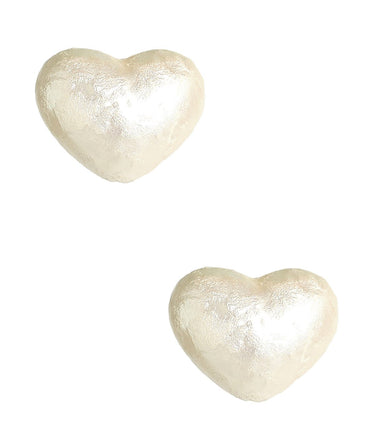 Lainey Heart - Cotton Pearl Studs - 18k Gold Plated - Lisi Lerch