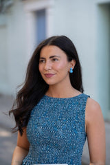 Large Audrey Stud Earring Turquoise - Belle of the Ball Collection - Lisi Lerch