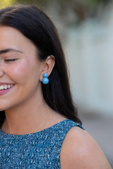 Large Audrey Stud Earring Turquoise - Belle of the Ball Collection - Lisi Lerch