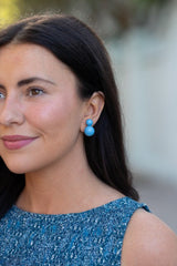 Large Audrey Stud Earring Turquoise - Belle of the Ball Collection - Lisi Lerch