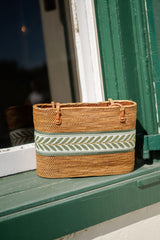 Large Charlotte - Sage/Green Leaf Layer - Lisi Lerch