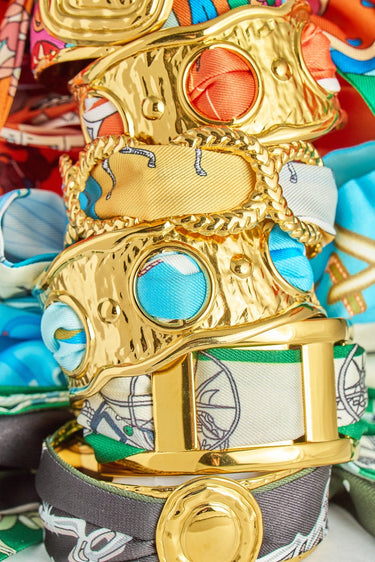 Large Gold Scarf Cuff - Evie - Lisi Lerch