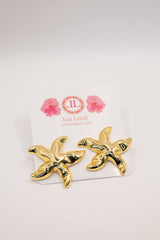 Large Gold Starfish Earring -Sample Sale- Final Sale - Lisi Lerch