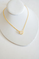 Large Oval Bezel Necklace - Lisi Lerch