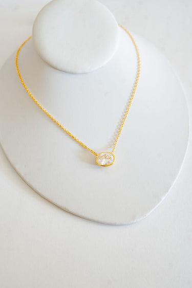 Large Oval Bezel Necklace - Lisi Lerch
