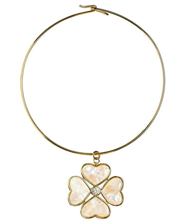 Large Poppy Necklace - 18k Gold Plated - Darby Clark Collection - Lisi Lerch