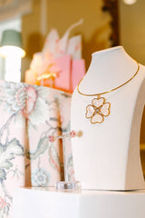 Large Poppy Necklace - 18k Gold Plated - Darby Clark Collection - Lisi Lerch