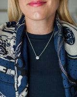 Large Rhinestone Bezel Necklace - 18k Gold Plated - Lisi Lerch