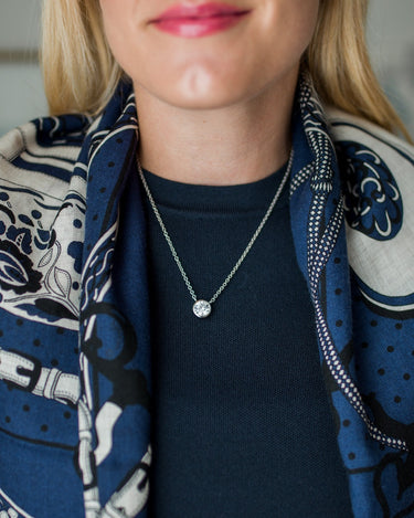 Large Rhinestone Bezel Necklace - 18k Gold Plated - Lisi Lerch