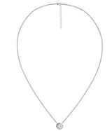 Large Silver Rhinestone Bezel Necklace - 18k Gold Plated - Sample Sale - Final Sale - Lisi Lerch