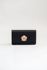 Lilly Faille Clutch with Flower Closure - Lisi Lerch
