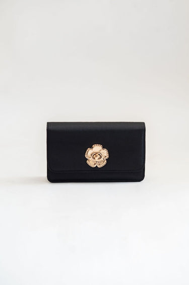 Lilly Faille Clutch with Flower Closure - Lisi Lerch