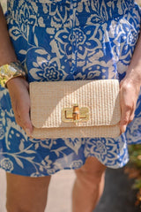 Lilly - Straw Clutch - Bamboo Toggle - Lisi Lerch