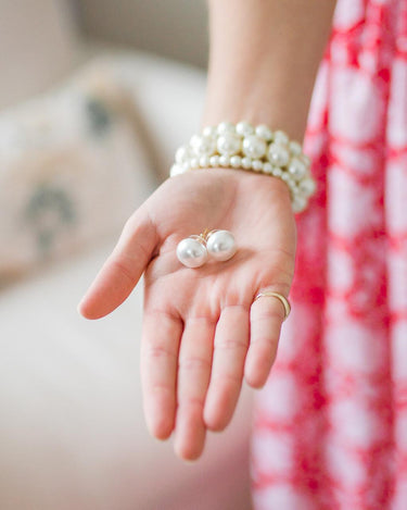 Lisi Lerch 18mm Barrett Pearl Studs - Meeghan Mullin x Lisi Lerch Collection