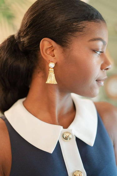 Lisi Lerch Annie Tassel - Pearl Earring