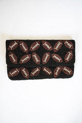 Lisi Lerch Black Football - Beaded Clutch