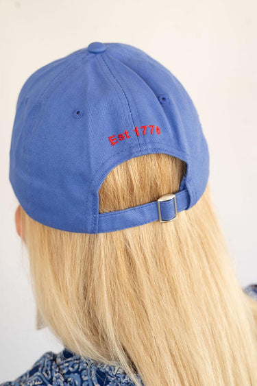 Lisi Lerch Blue Needlepoint Baseball Hat - USA
