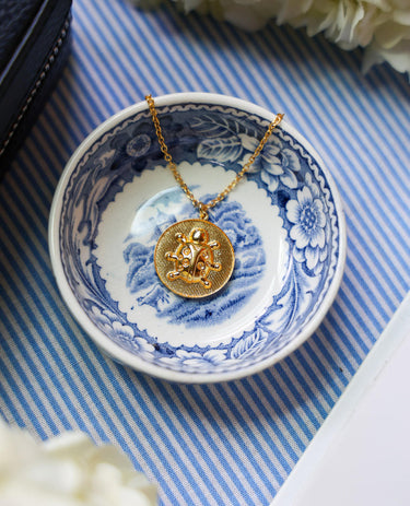 Lisi Lerch Bug Coin Charm Necklace - Belle of the Ball Collection