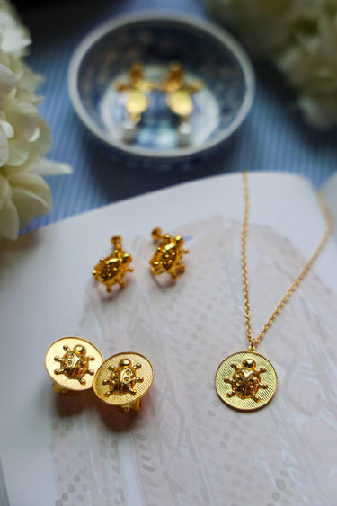 Lisi Lerch Bug Coin Charm Necklace - Belle of the Ball Collection