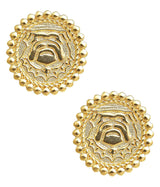 Lisi Lerch Bulldog Coin Stud - Gold Earring