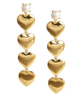 Lisi Lerch Carly - Gold & Pearl Heart Earring