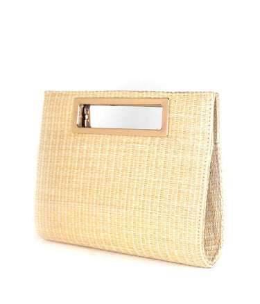 Lisi Lerch Chloe Clutch - Straw - Gold Charm