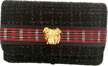 Lisi Lerch Coco Black with Black and Red Plaid Layer - Bulldog