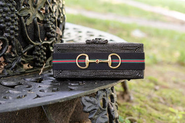 Lisi Lerch Colette -  Black - Thin Black Green and Red Ribbon