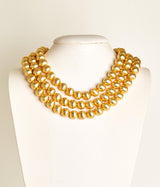 Lisi Lerch Diana Gold Triple Strand Beaded Necklace