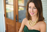 Lisi Lerch Diana Gold Triple Strand Beaded Necklace
