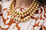 Lisi Lerch Diana Gold Triple Strand Beaded Necklace